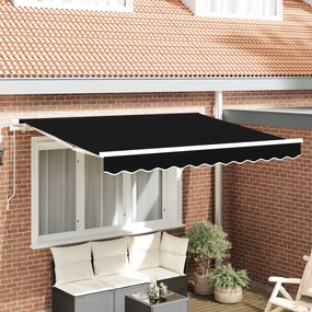 vidaXL Ύφασμα αντικατάστασης τέντας Μαύρο 300 x 250 εκ Καραβόπανο