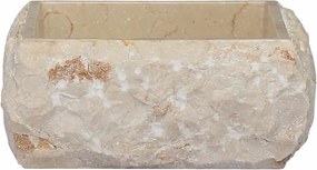 vidaXL Νιπτήρας Κρεμ 30 x 30 x 13 εκ. Μαρμάρινος