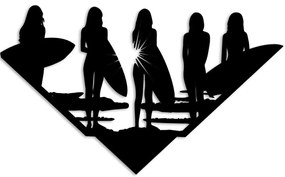 Διακοσμητικό Τοίχου Bay Watch 891TNL3724 59x33cm Black Wallity Μέταλλο