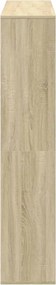 vidaXL Βιβλιοθήκη Χρώμα Sonoma Δρυς 132x29x141,5εκ. Επεξεργασμένο Ξύλο
