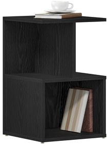 vidaXL Κομοδίνα 2 τεμ Μαύρη Δρυς 35x35x55 εκ Κατασκευασμένο ξύλο