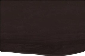 vidaXL Επιφάνεια Τραπεζιού Σκούρο Καφέ 60x40x(2-4)εκ Επεξ. Μασίφ Δρυς