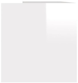 vidaXL Έπιπλο Δίσκων Βινυλίου Γυαλ. Λευκό 71x34x36 εκ. Επεξεργ. Ξύλο