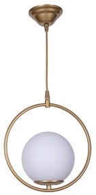 Ceiling light Elias E27 gold-white D25x56cm 25x56x25 εκ.