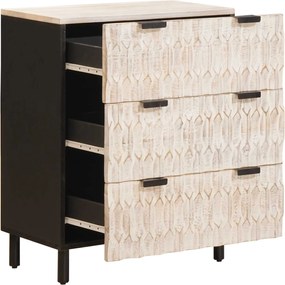 vidaXL Πλαϊνό γραφείο Λευκό Φινίρισμα Καθαρισμού 60 x 33 x 75 cm