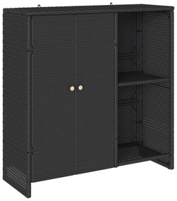 vidaXL Ντουλάπι αποθήκευσης με πόρτα Μαύρο 100 x 36 x 102 εκ Ρατάν