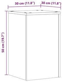 Βάσεις Φυτών 2 Τεμ. Sonoma Δρυς 30x30x50 εκ. Επεξεργασμένο Ξύλο - Καφέ