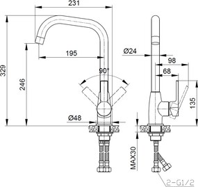 Karag Tati 28906 Cromo - Μπαταρία Κουζίνας