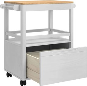 vidaXL Καρότσι Κουζίνας FLORO Λευκό 72,5 x 45 x 80 εκ