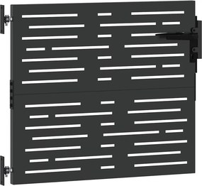 vidaXL Πύλη Κήπου Μαύρο 85 x 100 cm Ατσάλι με Επικάλυψη Πούδρας