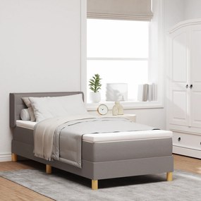 vidaXL Κρεβάτι Box Spring με Στρώμα σε Ταούπ, 90x200 εκ, Ύφασμα