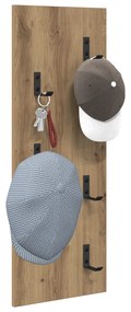 vidaXL Τοίχου Κρεμάστρα Επιτοίχιο artisan δρυς 30 x 1.5 x 80 εκ.