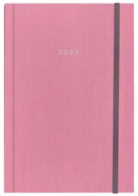 Next ημερολόγιο 2025 fabric ημερήσιο δετό ροζ με λάστιχο 17x25εκ.  τμχ.