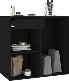 vidaXL Ντουλάπι Καλλυντικών Μαύρο 80 x 40 x 75 εκ. Επεξεργασμένο ξύλο