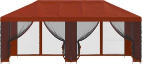 vidaXL Κιόσκι με Πλαϊνές Τοίχους 6 x 3 m Τερακότα
