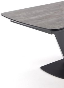 VINSTON extension table, color: top - dark grey / black, legs - black DIOMMI V-CH-VINSTON-ST