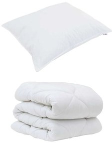 vidaXL Set Παπλώματος Χειμώνα 2 pcs Λευκό 155 x 220 cm Μικροΐνες