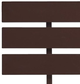 vidaXL Πλαίσιο Κρεβατιού Σκούρο Καφέ 100 x 200 εκ. Μασίφ Ξύλο Πεύκου