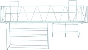 Μεταλλικο Ράφι Τοίχου 40.5x12x23cm Άσπρο ή Μαύρο - Άσπρο