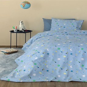 Σεντόνια Παιδικά PP100 (Σετ 3τμχ) Blue Palamaiki Single 170x265cm 100% Cotton