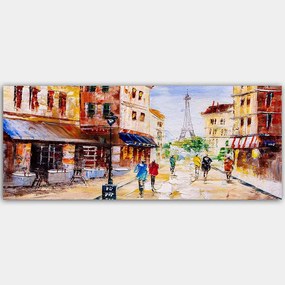 Πίνακας Καμβάς 451ERN1658 120x50cm Multi Wallity Οριζόντιοι Ξύλο, Καμβάς