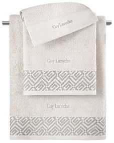 Πετσέτες Emblem (Σετ 3τμχ) Ivory Guy Laroche Towels Set 70x140cm 100% Βαμβάκι