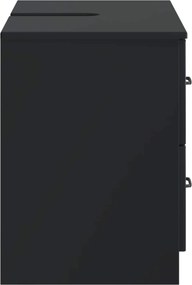 vidaXL Ντουλάπα Νιπτήρα Mπάνιου UTRECHT Μαύρο 82 x 41 x 56 εκ.