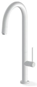 Armando Vicario by La Torre Tozo 48780-300 White Matt Μπαταρία Κουζίνας Με Υψηλό Περιστρεφόμενο Ρουξούνι και Συρόμενο Ντους