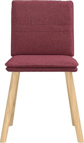 vidaXL Καρέκλες Τραπεζαρίας 4 τεμ. Μπορντό Υφασμάτινες
