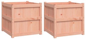 vidaXL Ζαρντινιέρες 2 τεμ. από Μασίφ Ξύλο Ψευδοτσούγκας