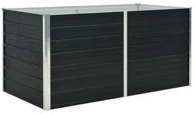 vidaXL Ζαρντινιέρα Ψηλή Ανθρακί 160x80x77 εκ. από Γαλβανισμένο Χάλυβα