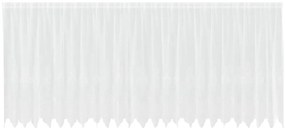 vidaXL Κουρτίνες με κουρτίνες Λευκό 600 x 160 cm Πολυεστέρας