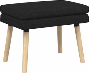 vidaXL Διπλή Επίστρωση Πάγκος Μαύρο 60 x 40 x 46 εκ. Ύφασμα