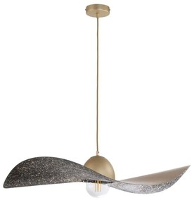 Φωτιστικό Οροφής Kapello L 32342 Φ76x12,5/80cm 1xE27 60W Black-Gold Sigma Lighting