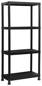 Ράφια Marbueno Μαύρο Πλαστική ύλη 31 x 131 x 61 cm
