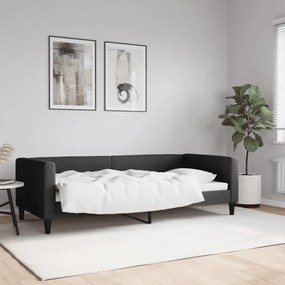 Καναπές Κρεβάτι Μαύρος 90 x 200 εκ. Υφασμάτινος