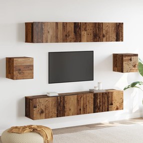 vidaXL 6 Piece TV Cabinet Set Παλαιό Ξύλο