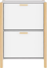 vidaXL Παπουτσοθήκη Λευκή 57,5 x 33 x 80 εκ. από Επεξεργασμένο Ξύλο