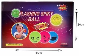 Παιχνίδι μπαλάκι με φως 12τμχ - Flashing spiky ball