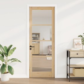 vidaXL Εσωτερική Πόρτα με Γυαλί "ORKDAL" 83x232x4 εκ. Στερεό Ξύλο Πεύκου