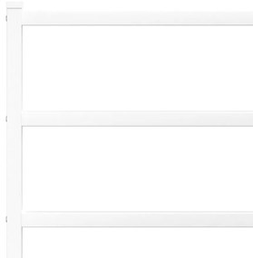Πλαίσιο Κρεβατιού με Κεφαλάρι/Ποδαρικό Λευκό 107x203 εκ Μέταλλο - Λευκό