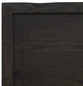 vidaXL Ράφι Τοίχου Σκούρο Καφέ 160x40x(2-4) εκ. Επεξ. Μασίφ Ξύλο Δρυός