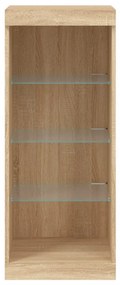 vidaXL Μπουφές με Φώτα LED Sonoma Δρυς 41 x 37 x 100 εκ.