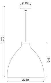 ΚΡΕΜΑΣΤΟ ΦΩΤΙΣΤΙΚΟ 1ΧΕ27 ΚΑΛΑΜΙ Φ34ΧΗ107CM OIA - ML1013011N