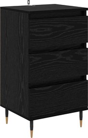 vidaXL Πλαϊνό γραφείο Μαύρη δρυς 35 x 40 x 70 εκ. Επεξεργασμένο ξύλο