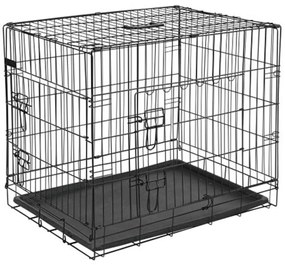 @Pet Κλουβί Μεταφοράς Σκύλου Μαύρο 77,5x48,5x55,5 εκ. από Μέταλλο