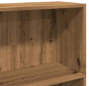 Βιβλιοθήκη Αρτισιανή Δρυς 80x24x176 εκ. από Επεξεργασμένο Ξύλο 857861