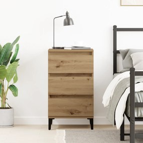 vidaXL Κομοδίνο Καλλιτέχνη Δρυς 40x35x70 εκ Επεξεργασμένο Ξύλο