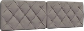 vidaXL Κρεβάτι με Στρώμα Taupe 160x200 εκ. Υφασμάτινο