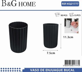 Θήκες οδοντόβουρτσας πλαστικές σε σετ 5Χ - Black - 21777